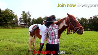 3Way Porno - Threesome at Baserriko Familia