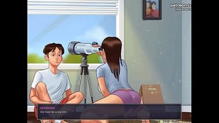 Vroče college teen girl dobi nekaj prišlo v njeno vagino na Cam vročih poudarki l Summertime Saga[V0.18.2] L del #17